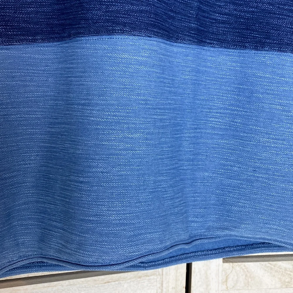 Madewell Indigo Ink Color block 3/4 Sleeve Shirt / Top Size XS - Picture 5 of 10